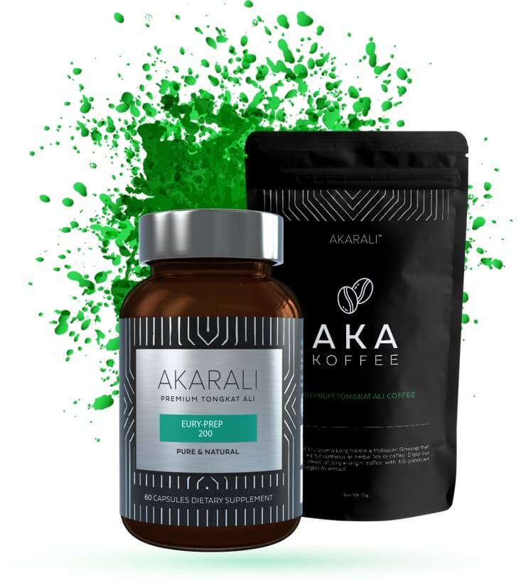 Tongkat Ali Supplement (200mg, 60 Capsules) + AKA Koffee (1x 70g Bag) | Promo Value Bundle